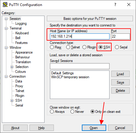 Подключение по ssh 1с