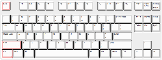 комбинация клавиш CTRL-SHIFT-ESC
