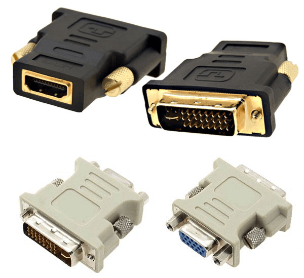 переходники с DVI на HDMI и с DVI на VGA