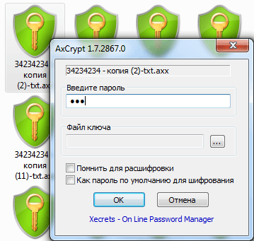 Что за пароль зашифрованного файла