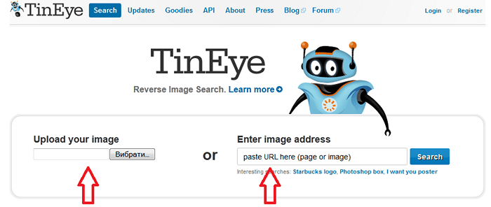 Поиск по картинке в TinEye.com